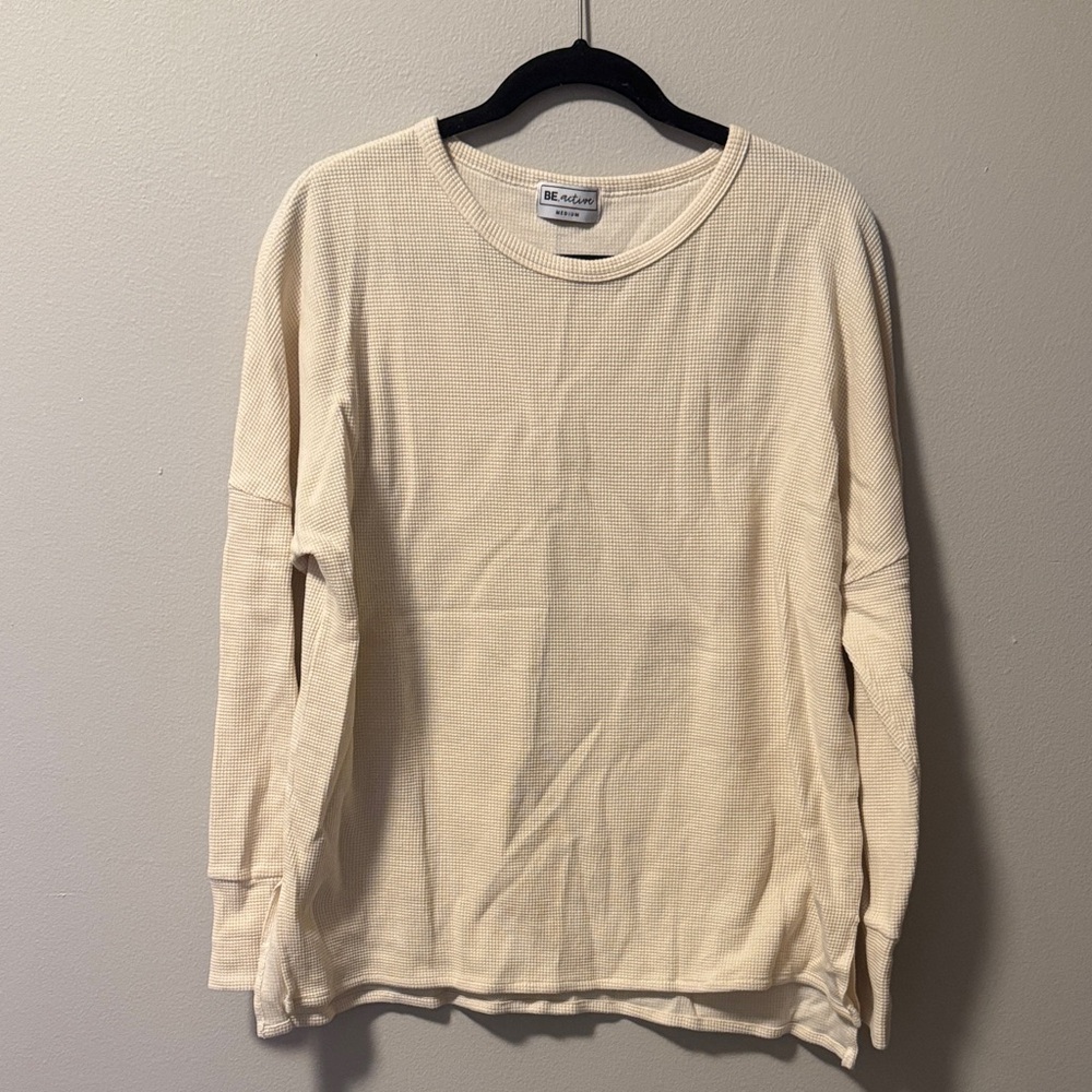 Be Active Cream Long Sleeve Top